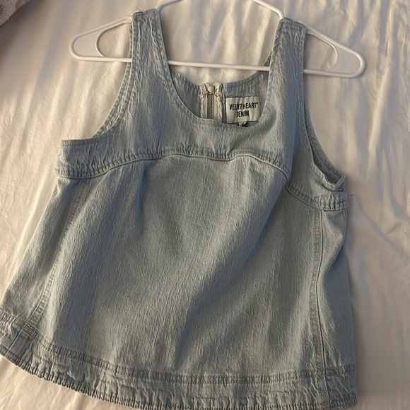 NWT: velvet heart denim tank - Picture 3 of 4